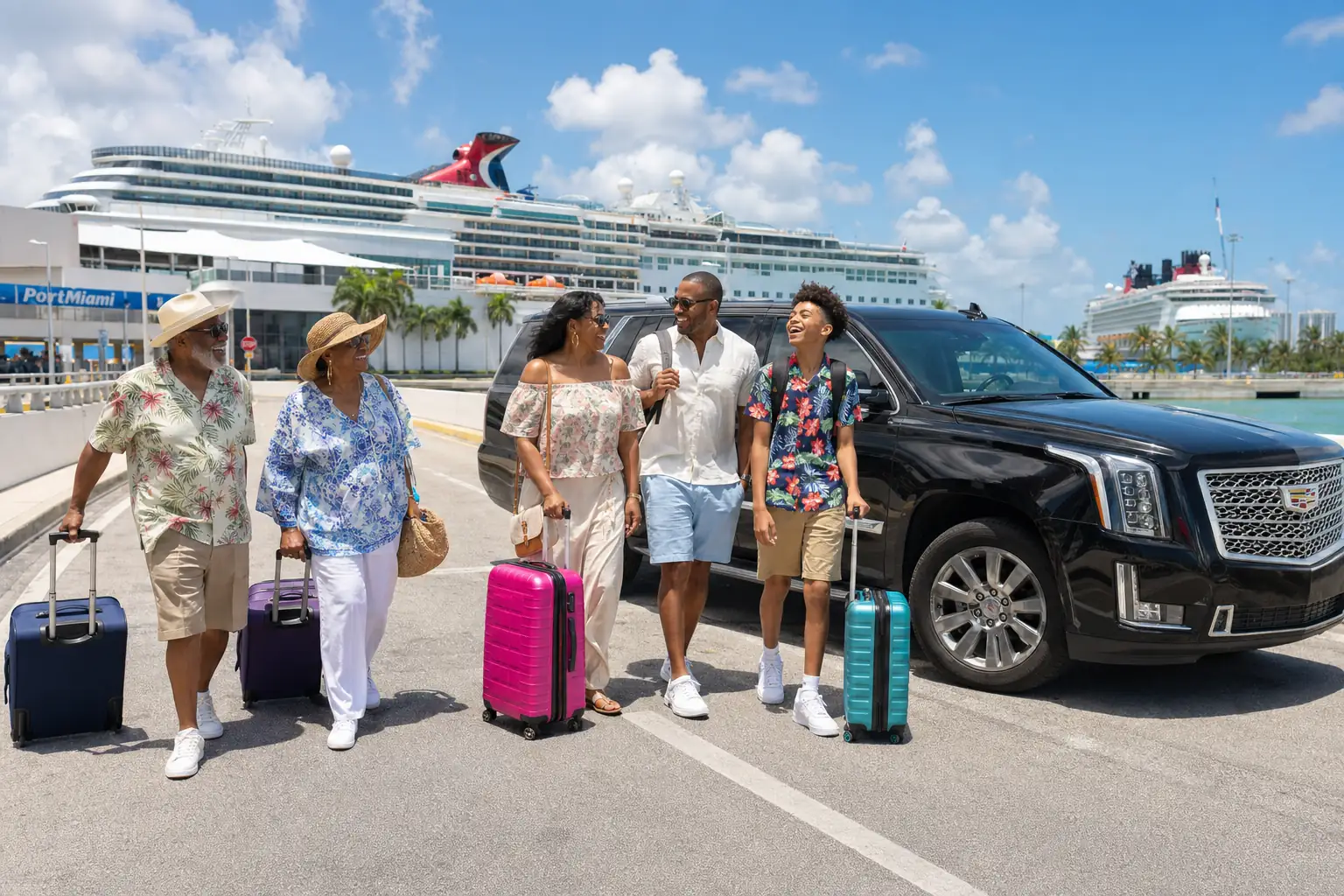 Private cruise transfer to PortMiami from Miami Beach