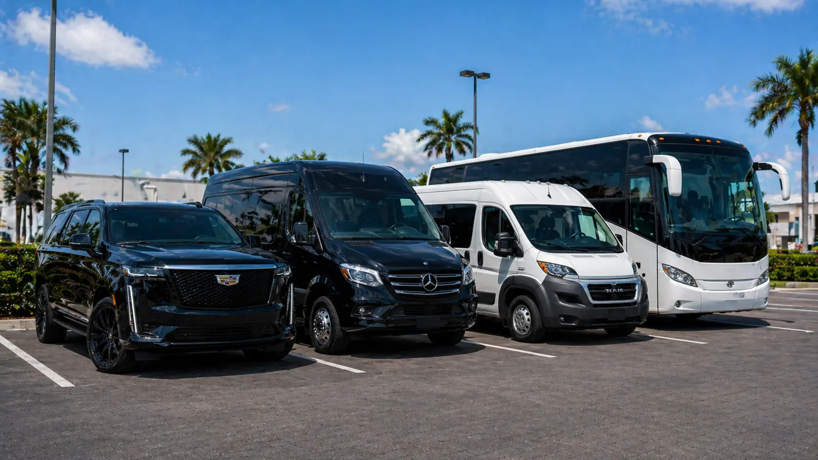 Fleet of group-transportation vehicles ready in Miami